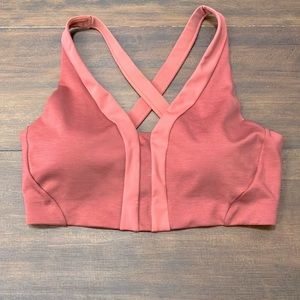 Allyson Felix + Athleta medium D-DD muted red sports bra